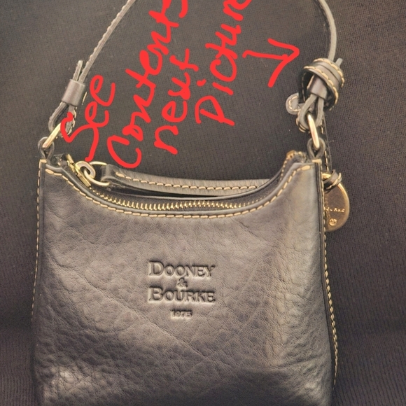 Dooney & Bourke Black Leather Shoulder Bag - Picture 5 of 6